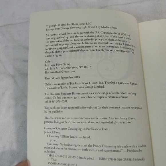 Charming by Elliott James - 1st Edition - Picture 3 of 5